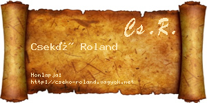 Csekő Roland névjegykártya
